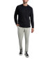 Men's Textured Long Sleeve Crew Neck Sweater