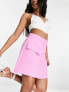 Y.A.S pocket detail mini skirt in pink