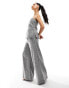 Фото #10 товара River Island wool wide leg dad trouser in grey