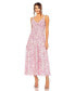 ფოტო #1 პროდუქტის Women's Mesh V-Neck Floral Print Dress