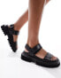 Фото #4 товара AllSaints Rory leather flatform sandals in black