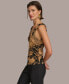 ფოტო #3 პროდუქტის Donna Karan Women's Asymmetrical Tortoise-Hardware Top