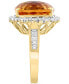 Фото #4 товара Кольцо EFFY eFFY® Citrine & Diamond Halo in 14k Gold