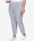 Фото #5 товара Plus Size Drama Queen Casual Stretch Waist Velour Jogger Pants