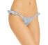 Frankies Bikinis 286030 Ali Ruffled Cheeky Bikini Bottom, Size Medium