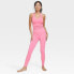 Фото #4 товара Women's Rib Seamless Leggings - All in Motion Pink XS