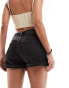 Фото #5 товара ASOS DESIGN denim comfort mom short in wash black