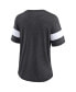 ფოტო #2 პროდუქტის Women's Heathered Charcoal, White Tampa Bay Buccaneers Distressed Team Tri-Blend V-Neck T-shirt