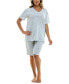 ფოტო #3 პროდუქტის Women's 2-Pc. Printed Bermuda Pajamas Set