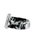 ფოტო #3 პროდუქტის Women's Black and White Marbled Acetate Stretch Bracelet designed for 42/44/45/Ultra/Ultra 2 Apple Watch