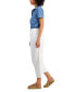 ფოტო #3 პროდუქტის Women's Pleated Seamed Cropped Chino Pants