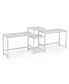 Фото #1 товара 96.9" Double Computer Desk with Printer Shelf, Extra Long Two Person Desk Workstation with Storage Shelves, Large Office Desk Study Writing Table for Home Office