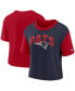 ფოტო #1 პროდუქტის Women's Red, Navy New England Patriots High Hip Fashion T-shirt