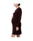 ფოტო #5 პროდუქტის Maternity Ripe Hailey Rib Knit Nursing Dress Chocolate