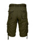 Men's Vintage-Like Cotton Cargo Belted Shorts