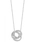 Фото #2 товара EFFY Collection eFFY® Diamond Interlocking Triple Circle 18" Pendant Necklace (3/4 ct. t.w.) in 14k White Gold