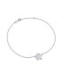 Фото #1 товара Four Leaf Shamrock Flower Anklet Lucky Charm Clover Ankle Bracelet For Women Teens Curb Link Sterling Silver 9 To 10 Inch With Extender Adjustable