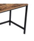 Фото #4 товара Industrial 55 Inch Wood And Metal Desk With 2 Shelves