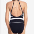 Lauren Ralph Lauren Women Underwire Striped One-Piece Swimsuit, 10 Black/White