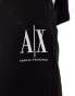 Armani Exchange logo jersey shorts with black