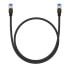 Фото #1 товара Szybki kabel sieciowy LAN RJ45 cat.7 10Gbps plecionka 0.5m czarny