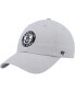 Men's Gray Brooklyn Nets Team Logo Clean Up Adjustable Hat