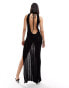 Фото #2 товара Style Cheat sleeveless crochet maxi dress in black