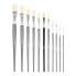 MILAN Polybag 6 Flat Chungking Bristle Paintbrushes Series 501 Nº 10