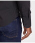 ფოტო #3 პროდუქტის Men's Regular Fit Wrinkle-Free Black Stone Button Up Shirt