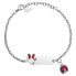 Charming steel bracelet with Minnie Mouse charms B600623RRL-55.CS