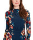 ფოტო #4 პროდუქტის Women's Draped-Neck Long-Sleeve Dress