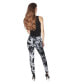 Women's Zip Tie Dye Soft Cotton Blend Leggings