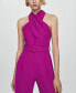 ფოტო #2 პროდუქტის Women's Wrap Neckline Jumpsuit