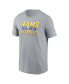 Фото #2 товара Men's Gray Los Angeles Rams 2023 NFL Playoffs Iconic T-shirt