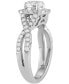 ფოტო #4 პროდუქტის Diamond Halo Engagement Ring (1-3/8 ct. t.w.) in 14k White Gold
