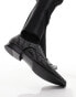 Фото #4 товара ASOS DESIGN formal lace up shoes in black faux suede with silver diamantes