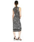 Фото #9 товара Petite Zebra-Print Faux Wrap Midi Dress