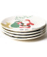 Фото #1 товара Santa on the Rooftop Salad Plate Set of 4, Service for 4