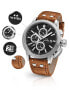 Фото #6 товара Наручные часы Diesel Men's DZ7258 Little Daddy Gunmetal Brown Leather Watch.