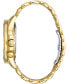 ფოტო #2 პროდუქტის Eco-Drive Men's Calendrier Diamond-Accent Gold-Tone Stainless Steel Bracelet Watch 44mm