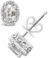 ფოტო #1 პროდუქტის White Topaz (1-1/8 ct. t.w.) and Diamond Accent Stud Earrings in Sterling Silver