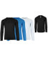 Men's Long Sleeve Moisture-Wicking Performance Tee, Pack of 3