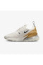 Фото #16 товара Air Max 270 Trainers in White and Gold Sneaker Kadın Beyaz Günlük Spor Ayakkabı