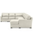 Фото #12 товара Radley 141" 6-Pc. Leather Wedge Modular Chaise Sectional, Created for Macy's