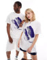 Фото #3 товара Reclaimed Vintage unisex oversized t-shirt with sports graphic in white