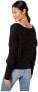 Free People 188772 Womens Best of You V-Neck Pullover Sweater Black Size Medium
