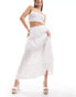 Фото #2 товара Hollister tiered maxi skirt in white