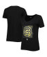 ფოტო #2 პროდუქტის Women's Black Chicago Cubs 2022 MLB All-Star Game Hat Hook-Up V-Neck T-shirt