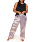 ფოტო #1 პროდუქტის Plus Size Alania Pajama Tank & Pants Set