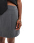 Фото #12 товара ASOS DESIGN Petite tailored mini skirt with splits in grey